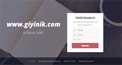 Desktop Screenshot of giyinik.com